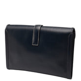 エルメス ジジェPM クラッチバッグ ネイビー系 ボックスカーフ レディース HERMES 【中古】